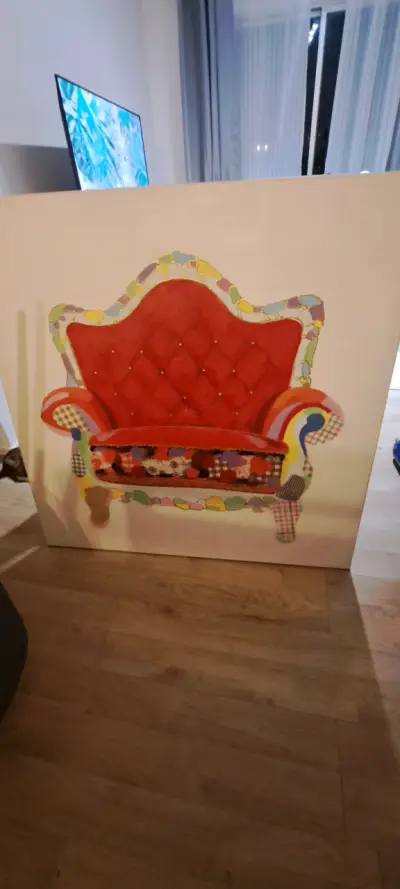 Cuadro Decorativo de Sillón Colorido - miniatura 3