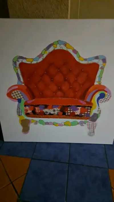 Cuadro Decorativo de Sillón Colorido - miniatura 4