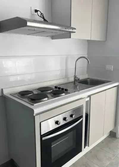 Cocina eléctrica con horno y campana extractora - miniatura 1