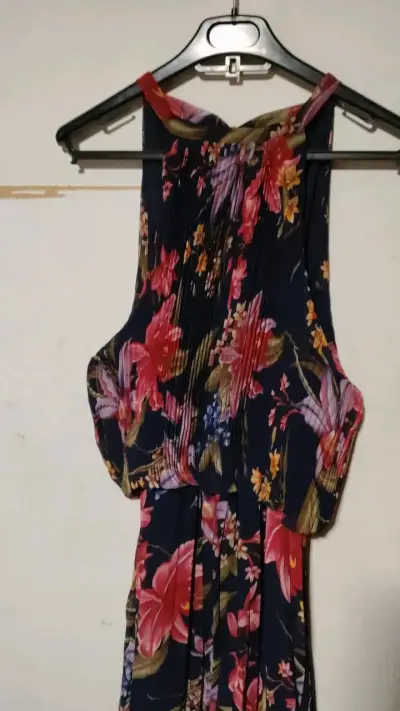 Vestido largo floral sin mangas - miniatura 3
