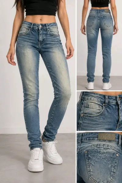 Best west jeans ajustados para mujer con diseños - miniatura 1