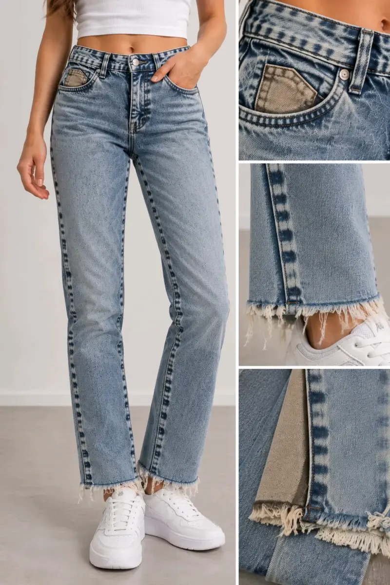 Best west jeans ajustados para mujer con diseños - 2