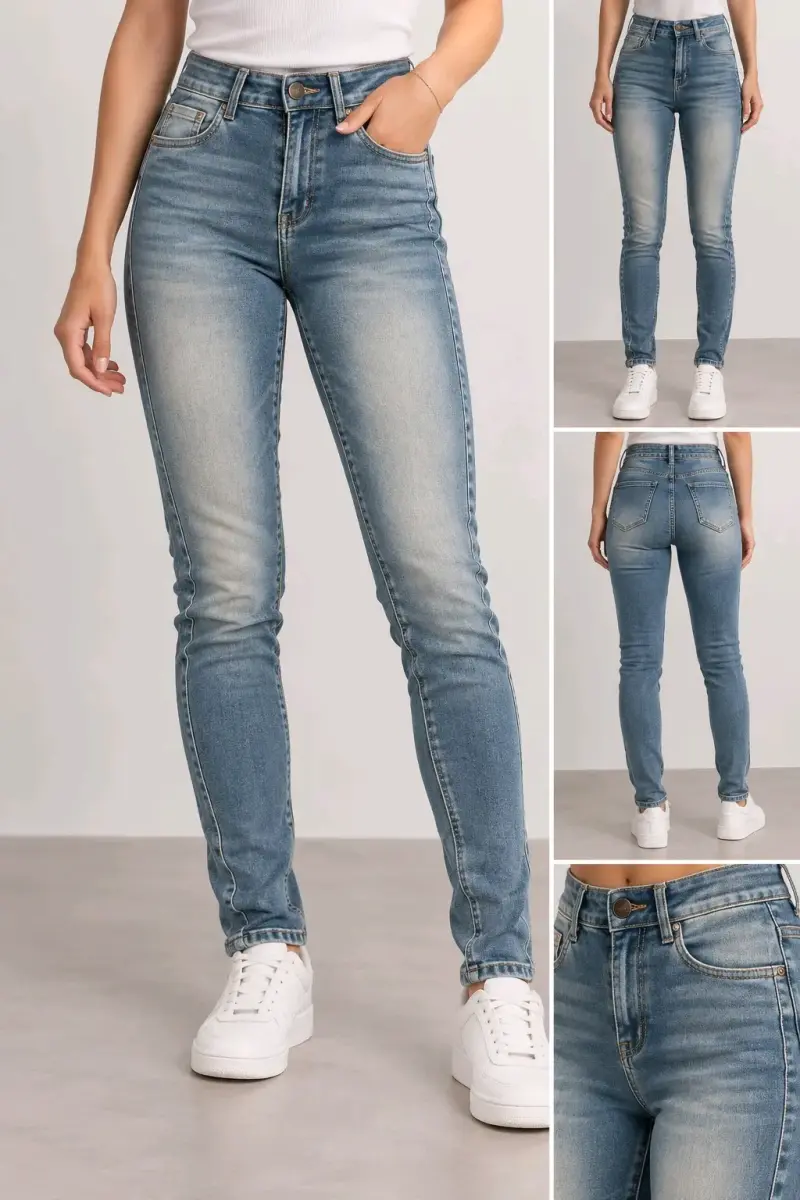 Best west jeans ajustados para mujer con diseños - 4