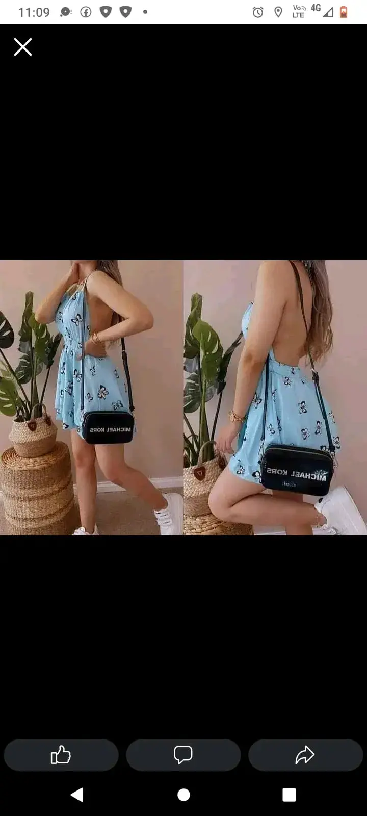 Vestido corto de verano con estampado floral - 1