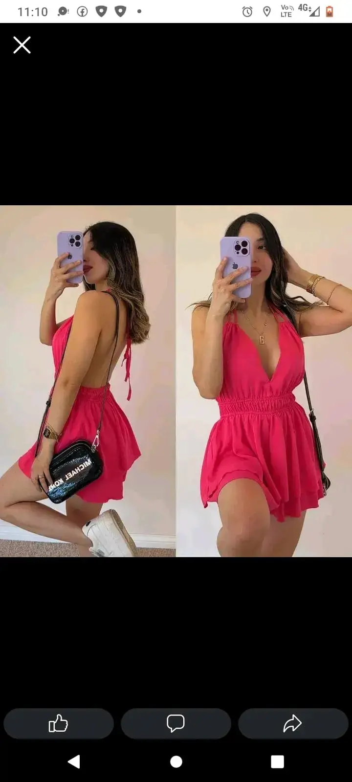 Vestido corto de verano con estampado floral - 2