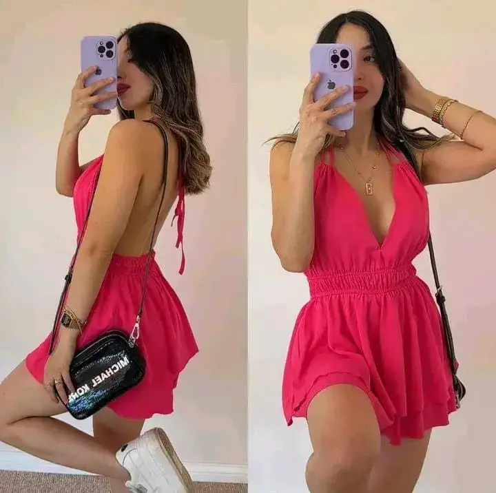 Vestido corto de verano con estampado floral - 4