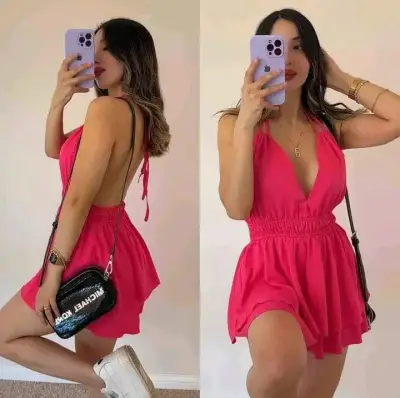 Vestido corto de verano con estampado floral - miniatura 4