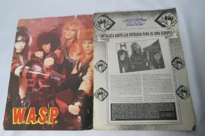 Revista Metal con póster de Metallica y artículos de Bon Jovi - miniatura 4