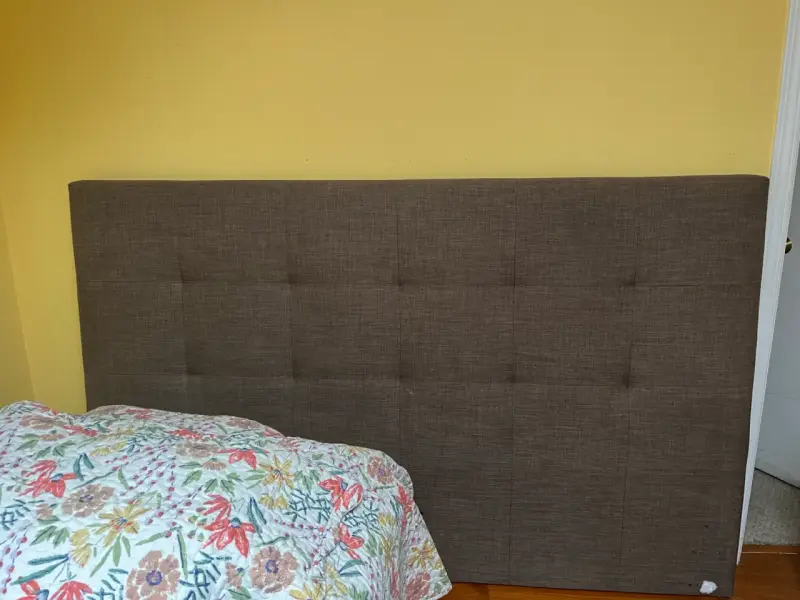 Respaldo cama king Rosen tela gris - 2