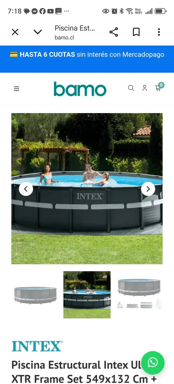 Piscina estructural Intex Ultra XTR 549x132 cm - 1