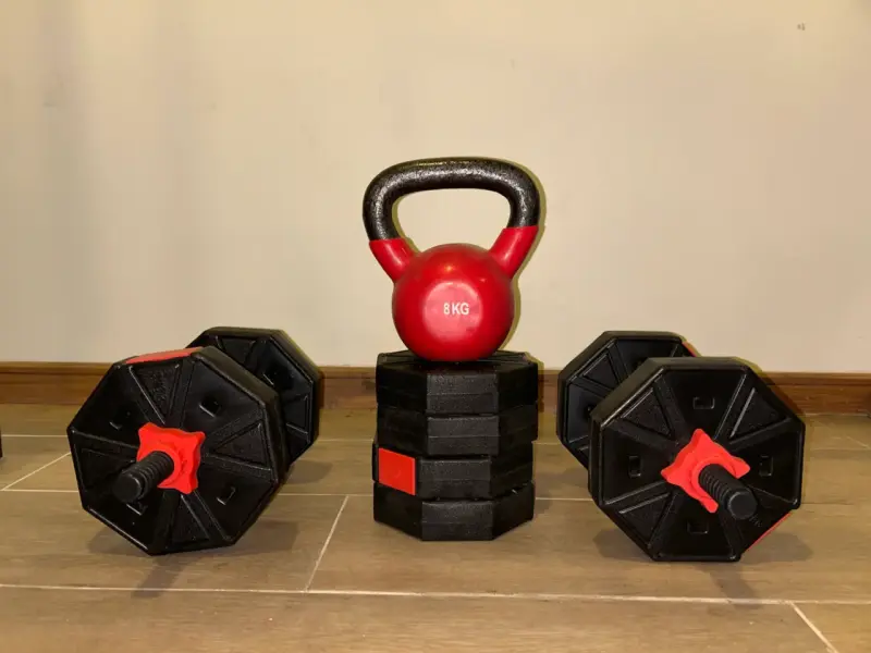 Set de Pesas y Kettlebell 8kg para Entrenamiento