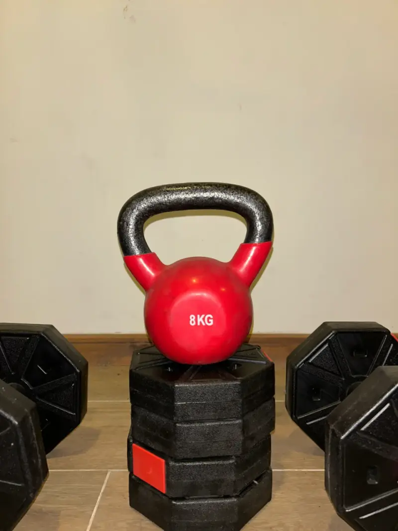 Set de Pesas y Kettlebell 8kg para Entrenamiento - 4