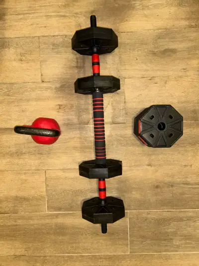 Set de Pesas y Kettlebell 8kg para Entrenamiento - miniatura 5