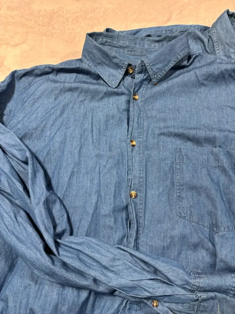 Camisa de Mezclilla Azul Talla XXL - 2