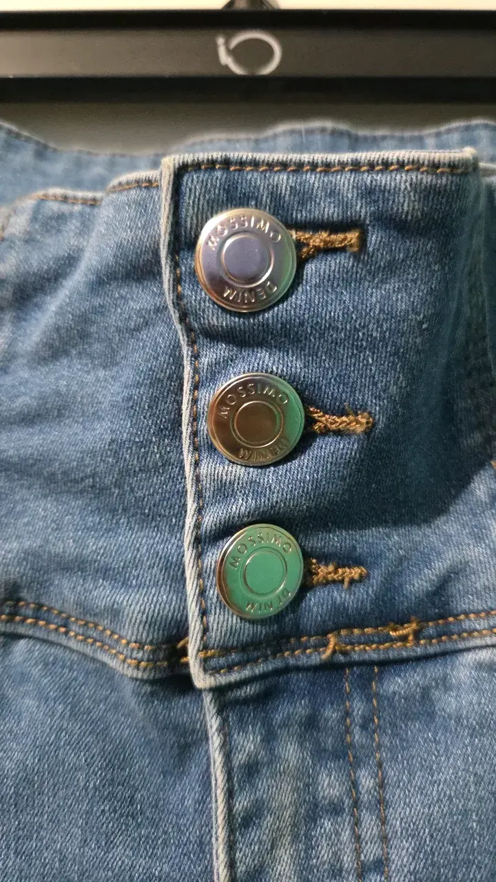 Jeans de tiro alto azul para mujer - 4