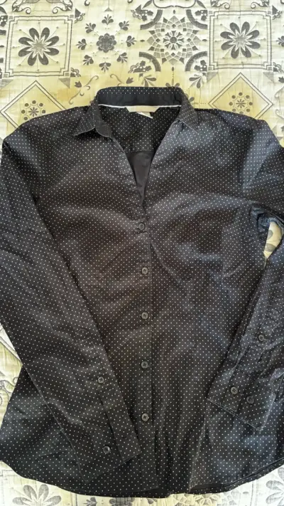 Blusa negra polka dots - miniatura 1