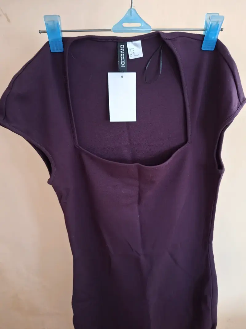 Vestido Ajustado  Burdeos - 6
