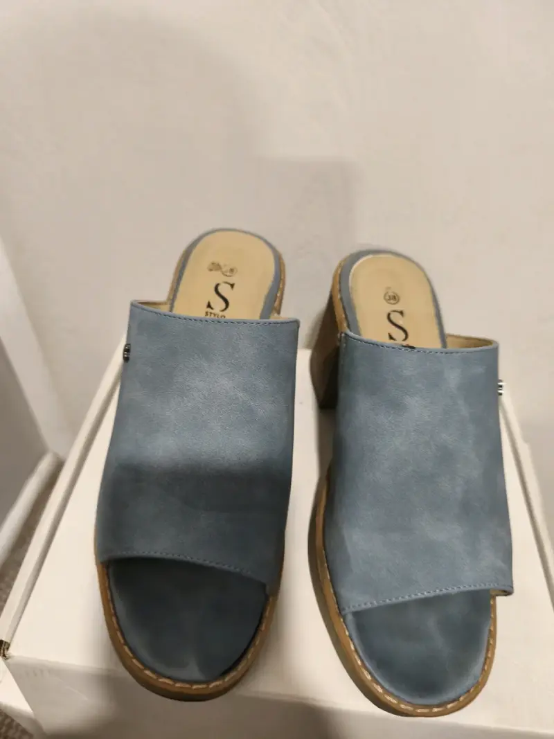 Sandalias de Tacón Azul para Mujer - 1