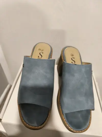 Sandalias de Tacón Azul para Mujer - miniatura 1