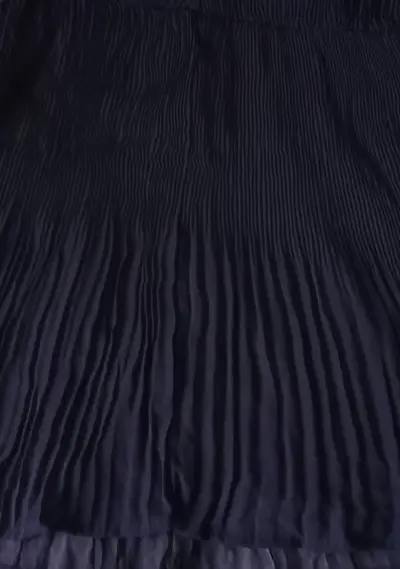 Vestido azul marino plisado elegante - miniatura 2