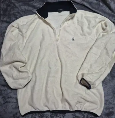 Polerón beige con cierre Nautica para hombre - miniatura 1