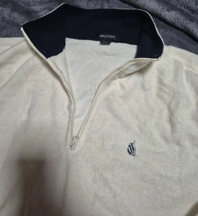Polerón beige con cierre Nautica para hombre - 2