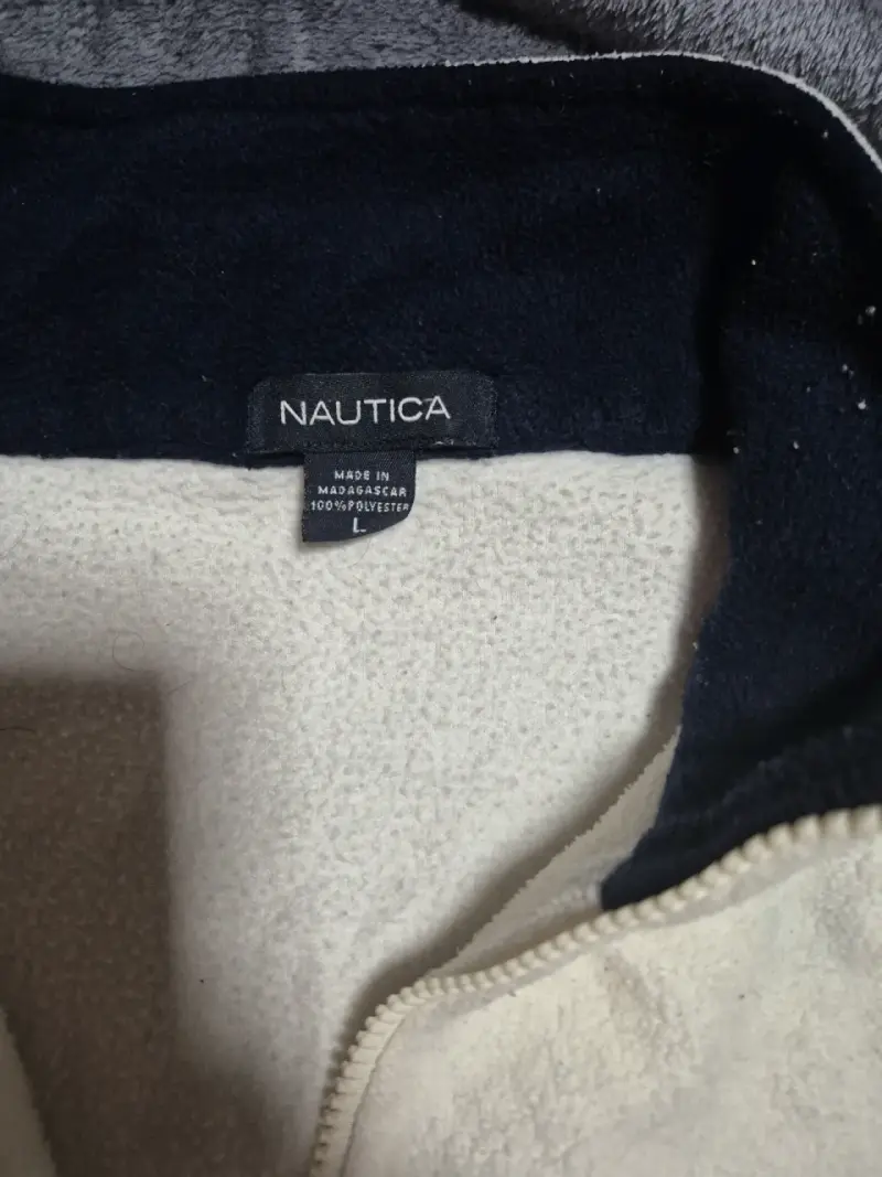 Polerón beige con cierre Nautica para hombre - 3