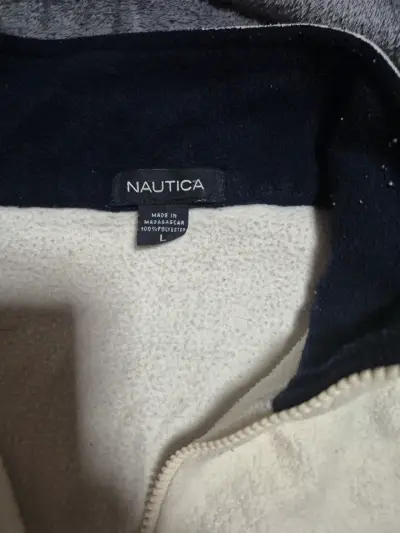 Polerón beige con cierre Nautica para hombre - miniatura 3