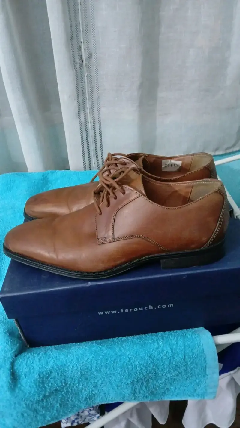 Zapatos de cuero marrón Ferouch para hombre - 1