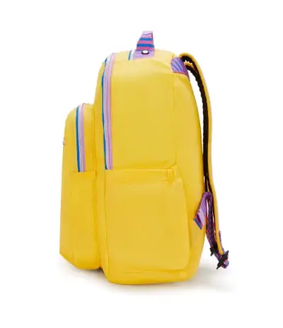 Mochila amarilla Kipling con llavero de mono - miniatura 3