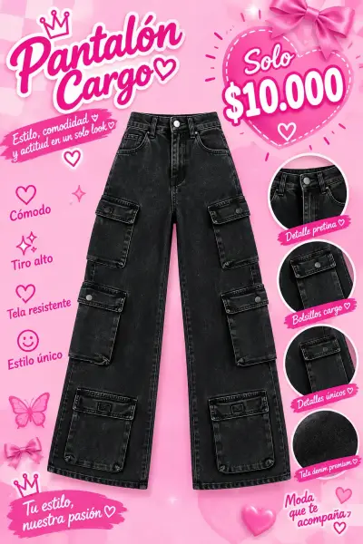 Pantalones flare tiro alto estilo Barbie - miniatura 5