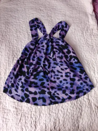 Top de tirantes estampado animal print morado - miniatura 1