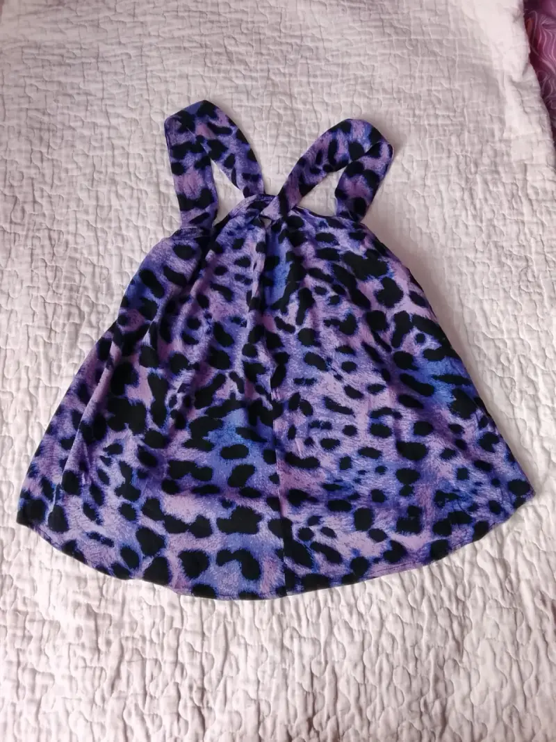Top de tirantes estampado animal print morado - 3