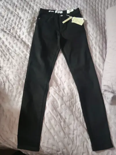 Jeans negros skinny talla 34 para mujer - miniatura 1