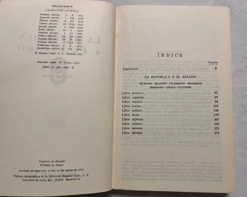 Libro La República o El Estado de Platón - 2