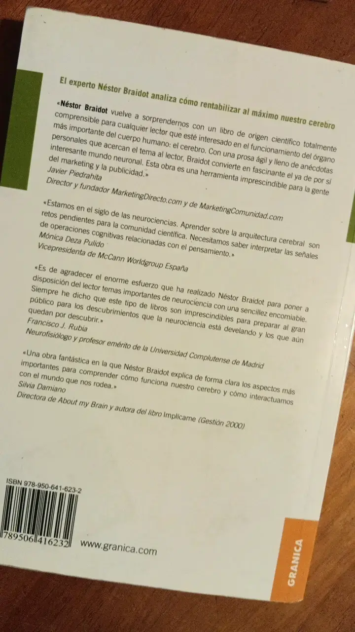 Libro 'Sacale Partido a Tu Cerebro' de Néstor Braidot - 2