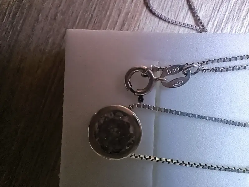 Collar de plata con colgante de cristal - 4