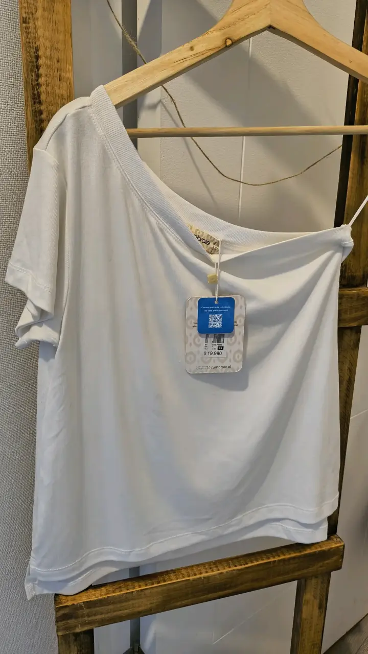 Polera blanca de algodón Umbrale - 2