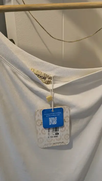 Polera blanca de algodón Umbrale - miniatura 3