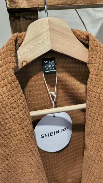Chaqueta de punto marrón Shein para mujer - miniatura 2