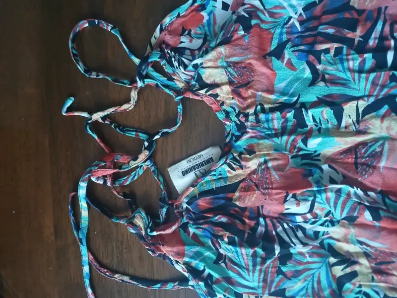 Polera floral multicolor con tirantes - 2
