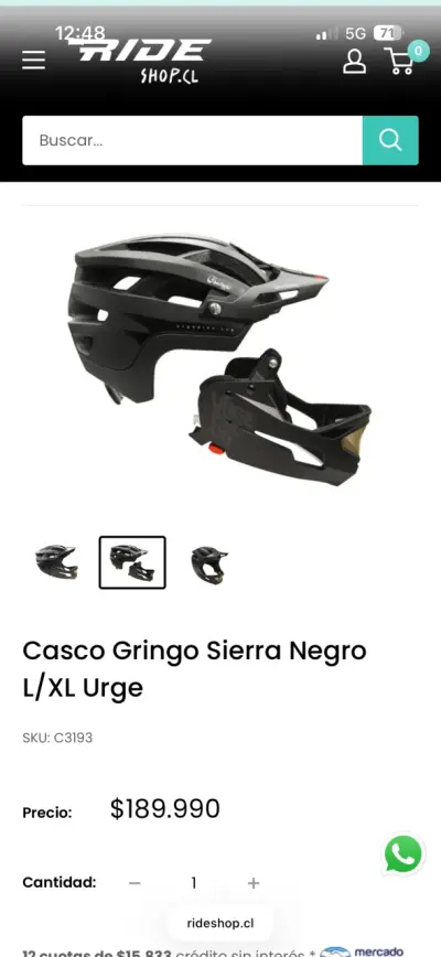 Casco de ciclismo negro Urge Gringo Sierra - miniatura 4
