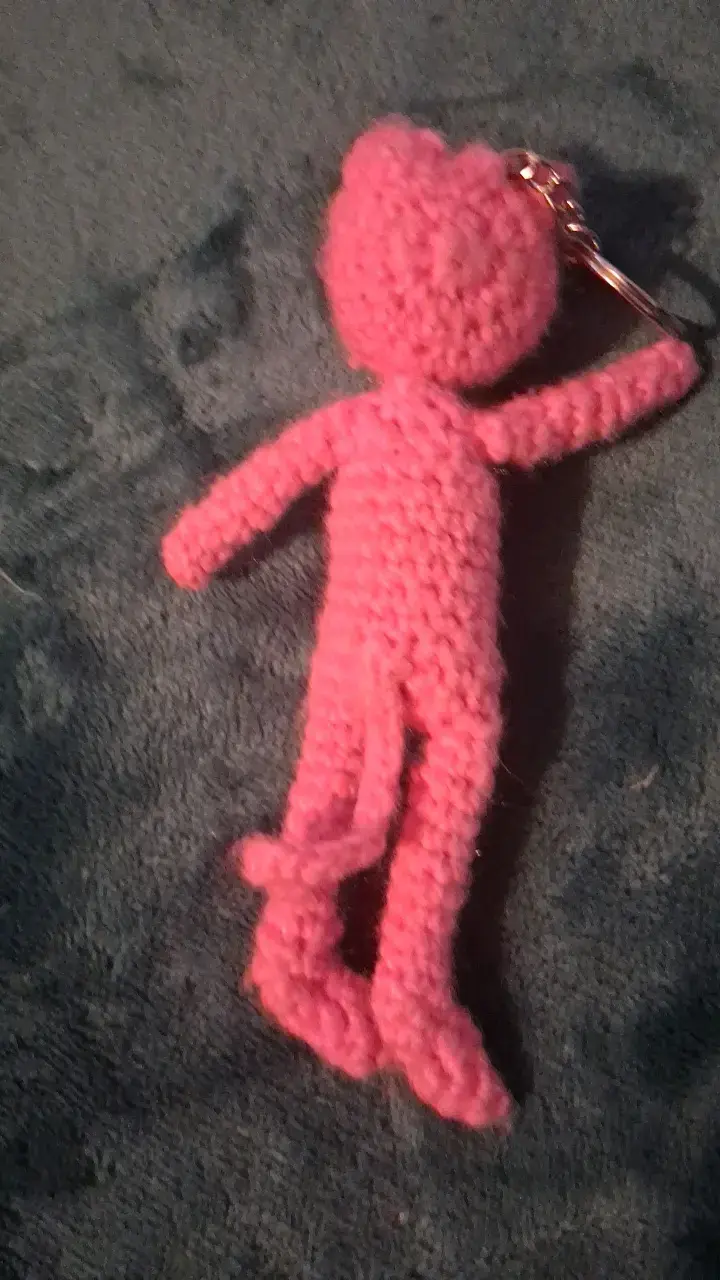 Llavero tejido a mano de pantera rosa - 2