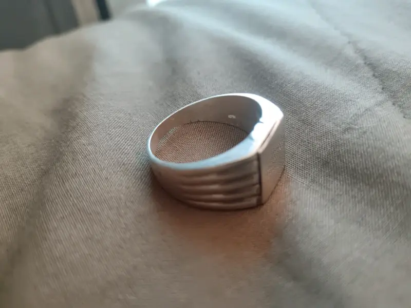 Anillo de plata diseño moderno para hombre - 3