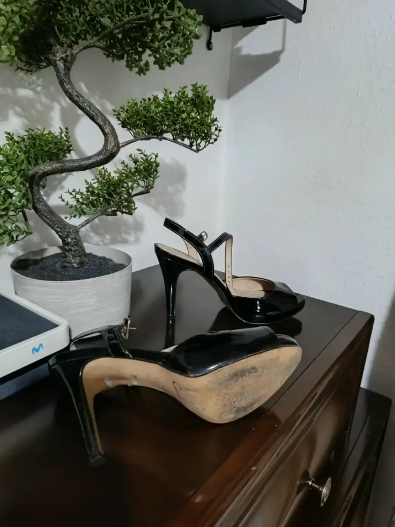 Zapatos de tacón alto negros 36 y Beige 35 gacel - 1