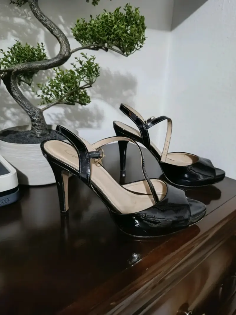 Zapatos de tacón alto negros 36 y Beige 35 gacel - 2