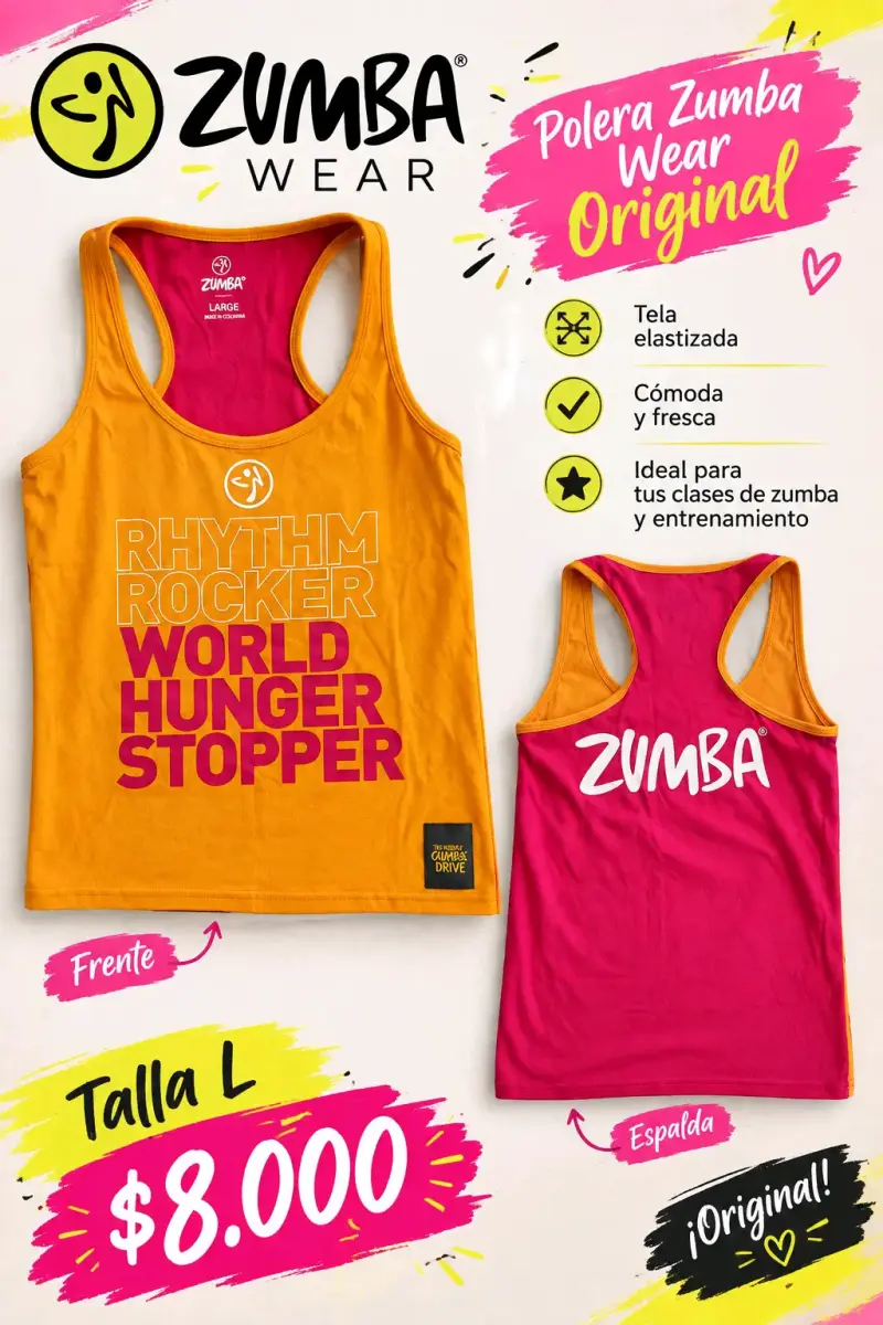 Polera Zumba Wear Original Talla L