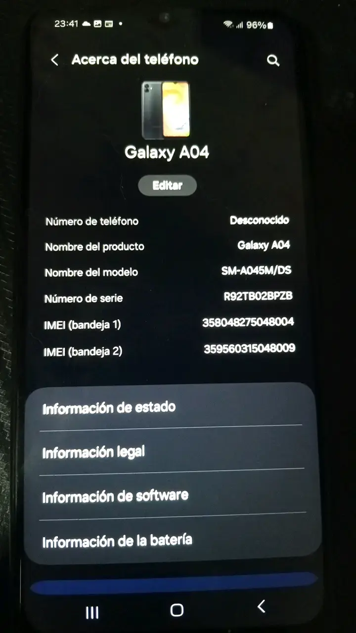 Samsung Galaxy A04 barato en buen estado - 1