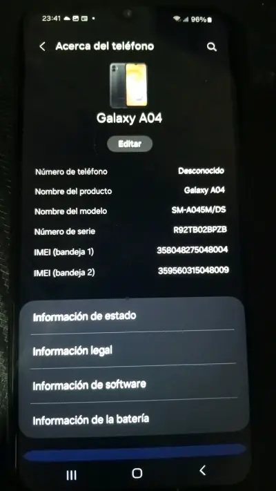 Samsung Galaxy A04 barato en buen estado - miniatura 1