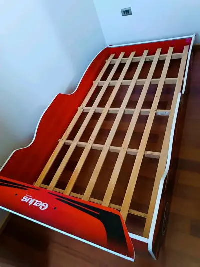Cama infantil temática auto de carreras roja - miniatura 2